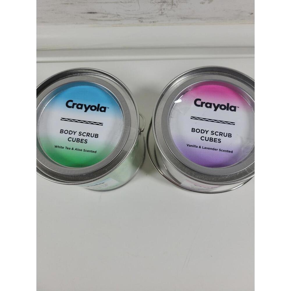 Crayola Body Scrub Scented Cubes Set of 2 Gift Set Exfoliating Bath Spa New - Picture 2 of 2